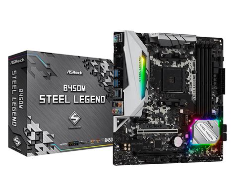 asrock b450m steel legend box|ASRock b450m steel legend spec.